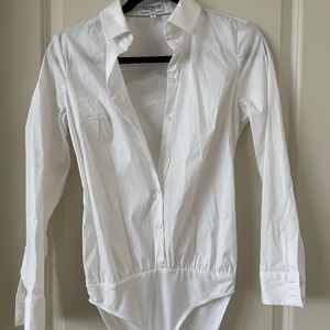 Express White Shirt Bodysuit